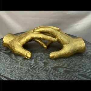 Gold Painted Hand Sculpture Home Accent (Resin)